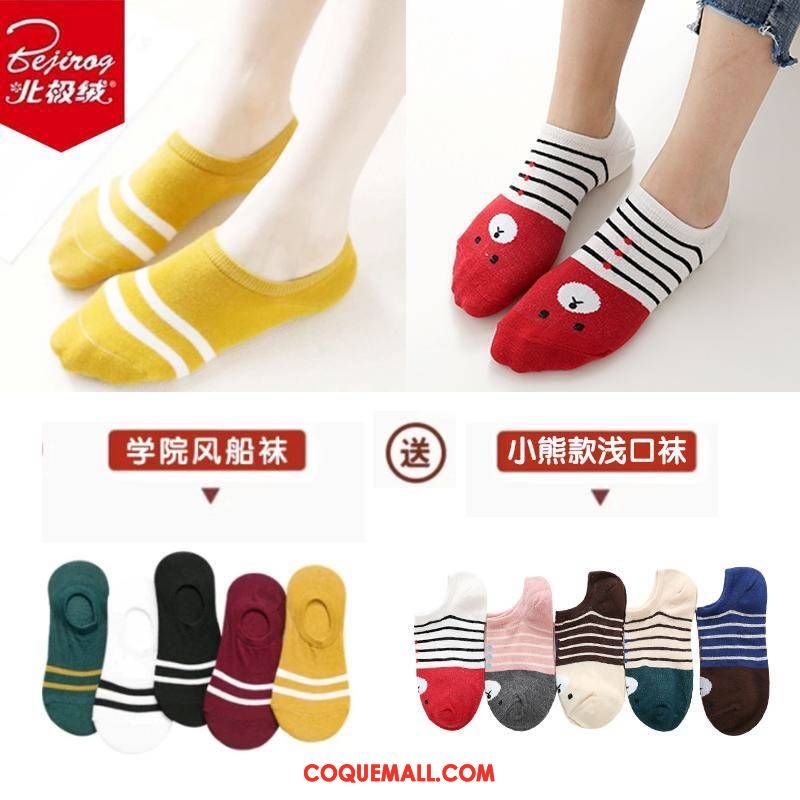 Chaussette Femme Charmant Antidérapant Été, Chaussette Chaussette Courte Faible