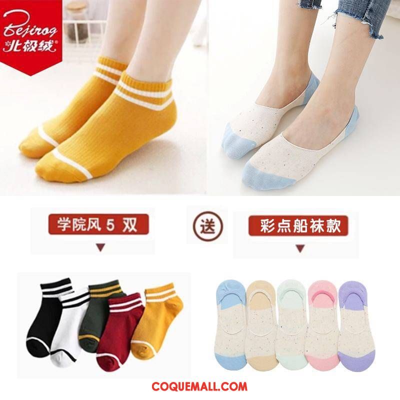 Chaussette Femme Charmant Antidérapant Été, Chaussette Chaussette Courte Faible