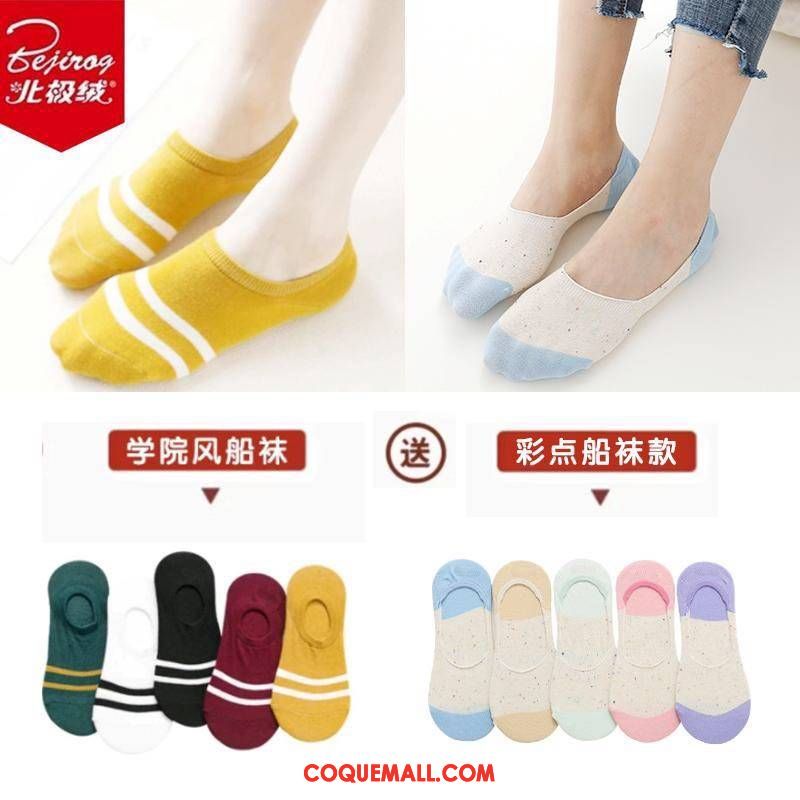 Chaussette Femme Charmant Antidérapant Été, Chaussette Chaussette Courte Faible