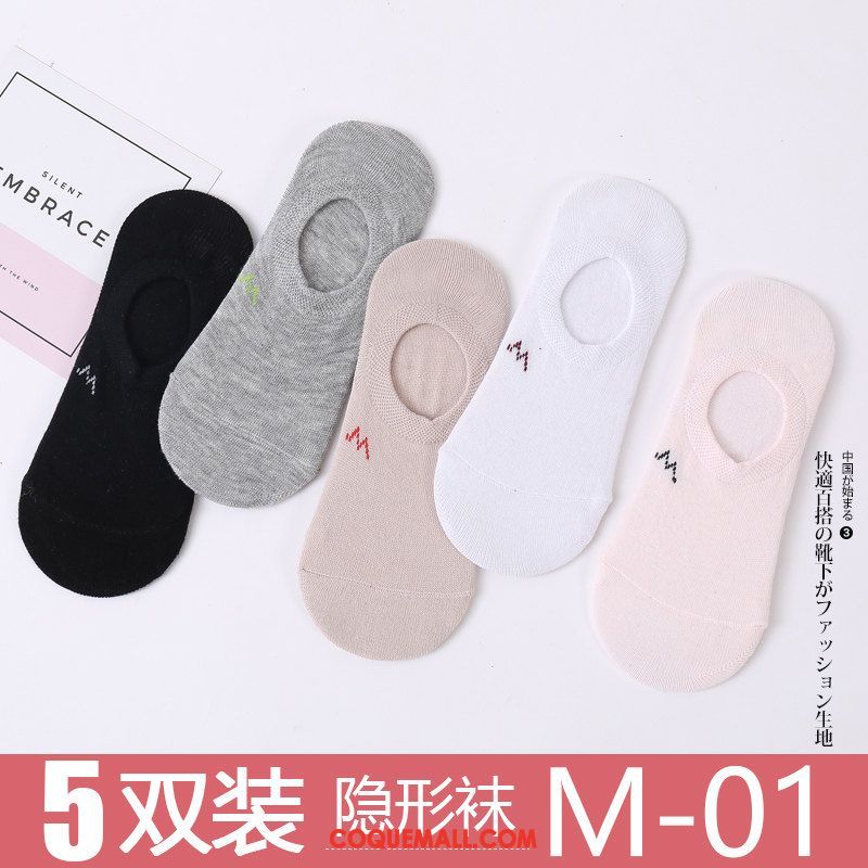 Chaussette Femme Charmant Bouche Peu Profonde Silicone, Chaussette Faible Chaussette Basse Coupée