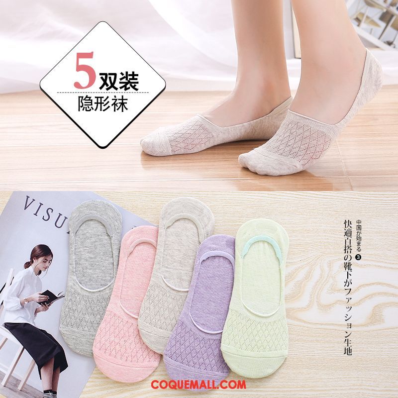 Chaussette Femme Charmant Bouche Peu Profonde Silicone, Chaussette Faible Chaussette Basse Coupée