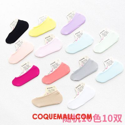 Chaussette Femme Chaussette Basse Coupée Faible Silicone, Chaussette Section Mince Antidérapant