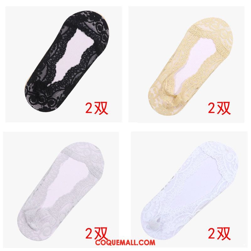 Chaussette Femme Chaussette Basse Coupée La Soie De Glace Bouche Peu Profonde, Chaussette Invisible Section Mince