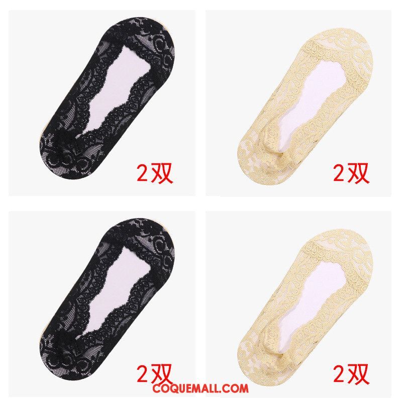 Chaussette Femme Chaussette Basse Coupée La Soie De Glace Bouche Peu Profonde, Chaussette Invisible Section Mince