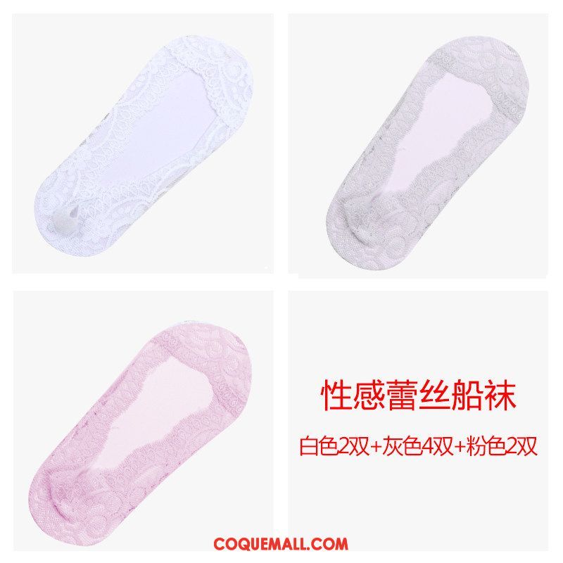 Chaussette Femme Chaussette Basse Coupée La Soie De Glace Bouche Peu Profonde, Chaussette Invisible Section Mince