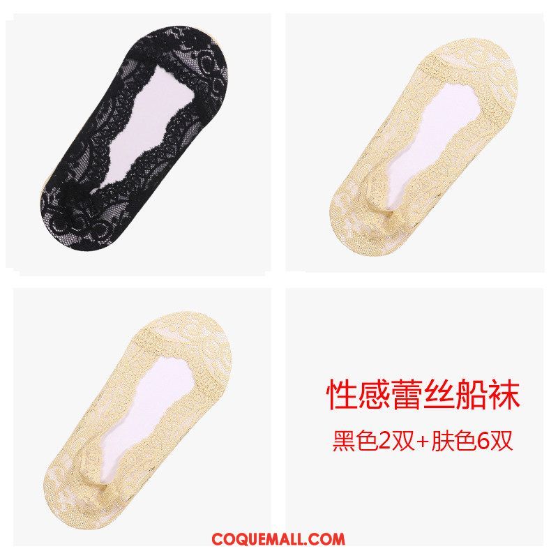 Chaussette Femme Chaussette Basse Coupée La Soie De Glace Bouche Peu Profonde, Chaussette Invisible Section Mince