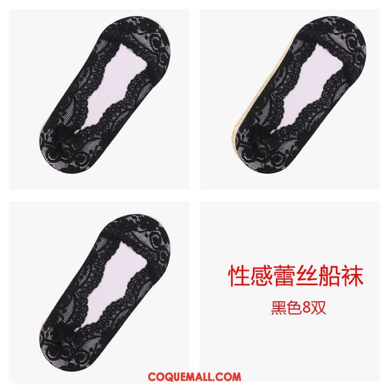 Chaussette Femme Chaussette Basse Coupée La Soie De Glace Bouche Peu Profonde, Chaussette Invisible Section Mince