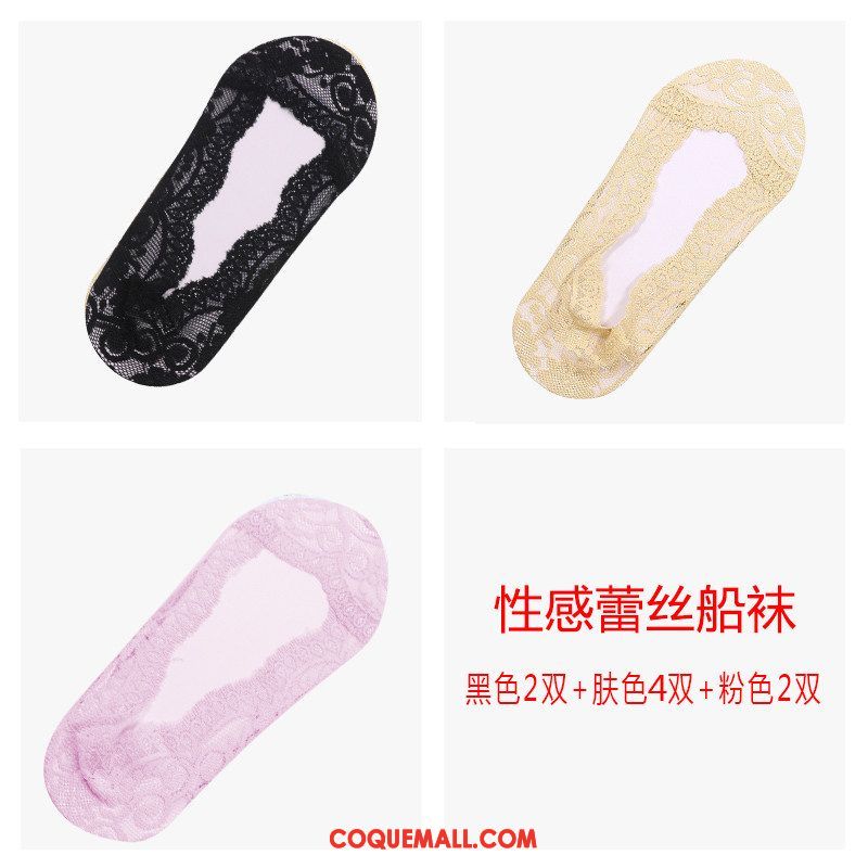 Chaussette Femme Chaussette Basse Coupée La Soie De Glace Bouche Peu Profonde, Chaussette Invisible Section Mince