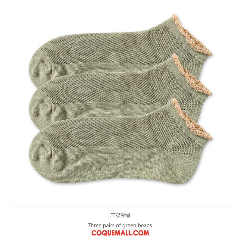 Chaussette Femme Chaussette Basse Coupée Printemps Chaussettes En Coton, Chaussette Bouche Peu Profonde Rétro