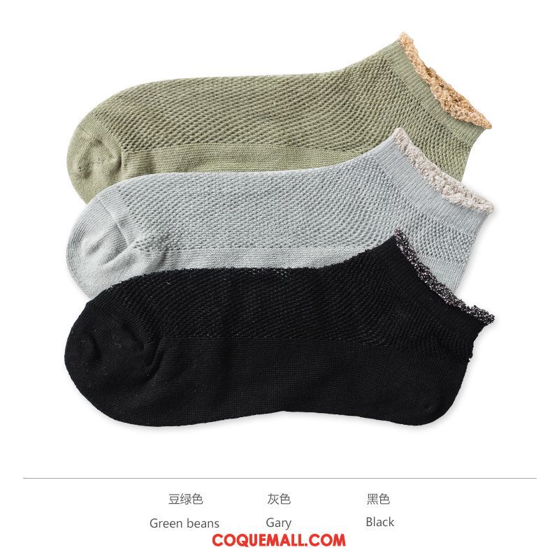 Chaussette Femme Chaussette Basse Coupée Printemps Chaussettes En Coton, Chaussette Bouche Peu Profonde Rétro