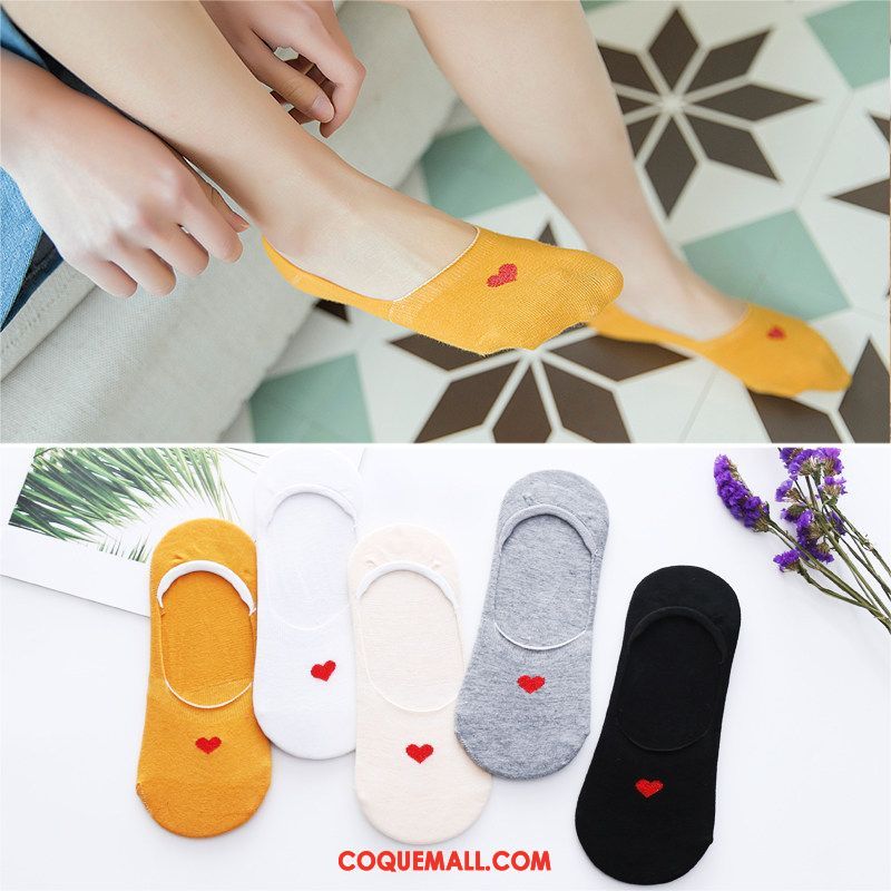 Chaussette Femme Chaussette Basse Coupée Silicone Antidérapant, Chaussette Été Faible