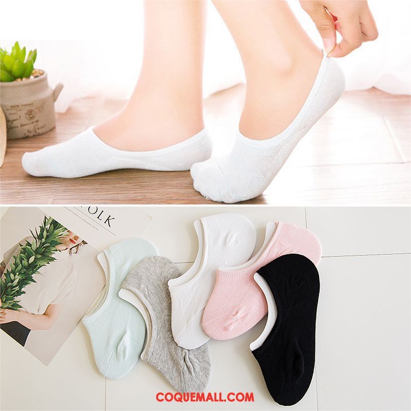 Chaussette Femme Chaussette Basse Coupée Silicone Antidérapant, Chaussette Été Faible