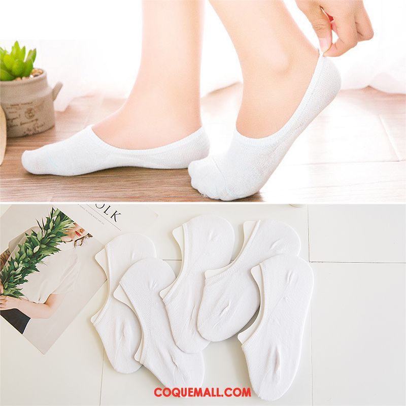 Chaussette Femme Chaussette Basse Coupée Silicone Antidérapant, Chaussette Été Faible