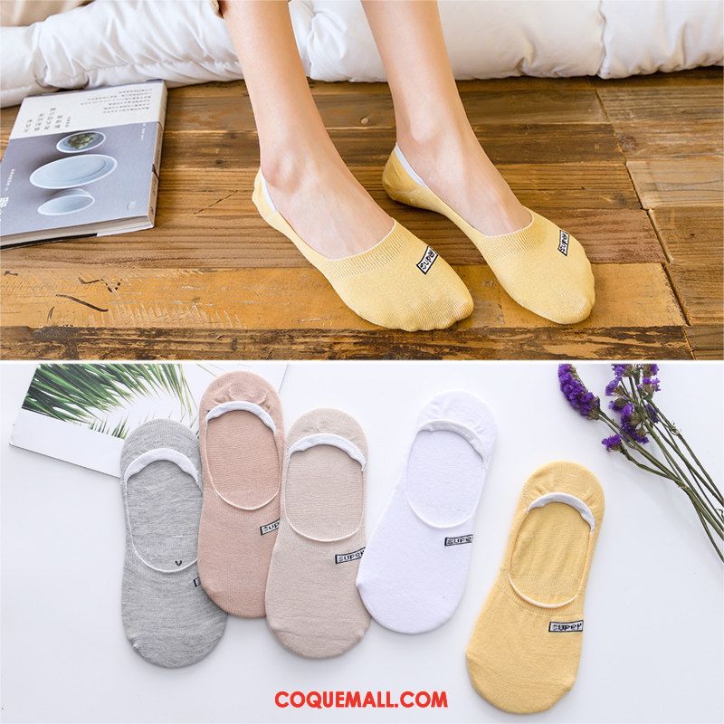 Chaussette Femme Chaussette Basse Coupée Silicone Antidérapant, Chaussette Été Faible