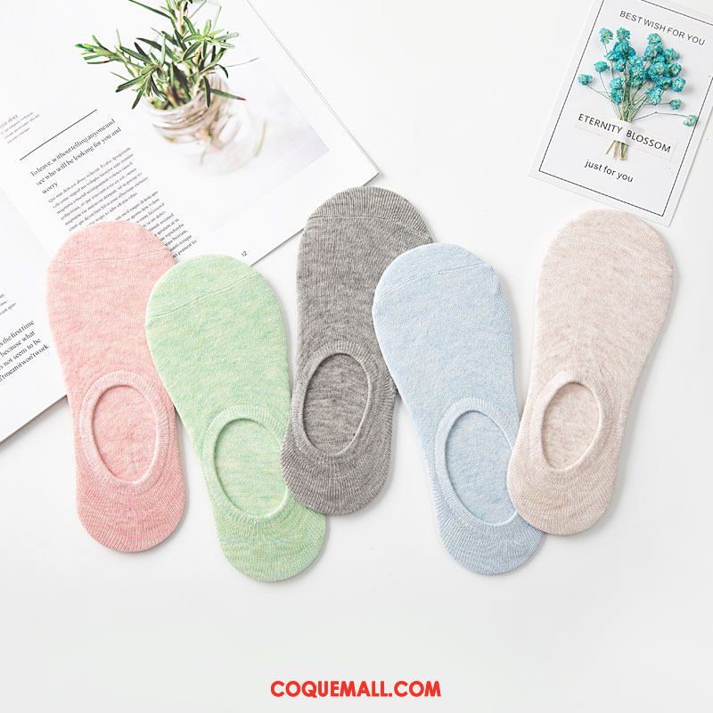 Chaussette Femme Chaussette Basse Coupée Silicone Antidérapant, Chaussette Été Faible