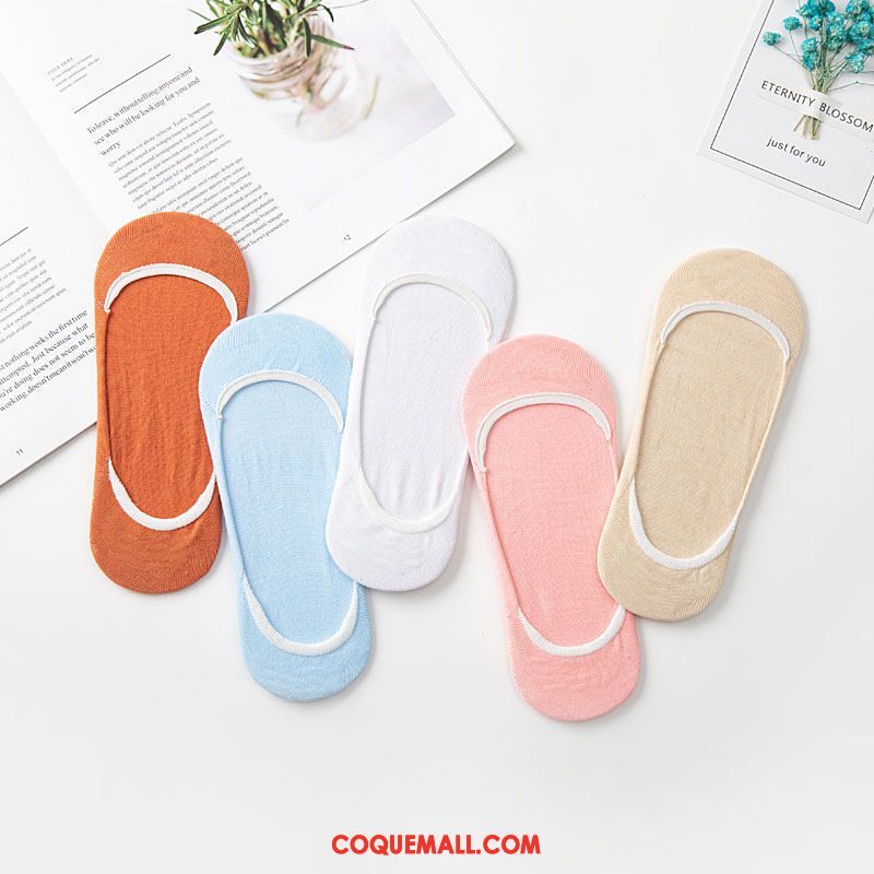 Chaussette Femme Chaussette Basse Coupée Silicone Antidérapant, Chaussette Été Faible