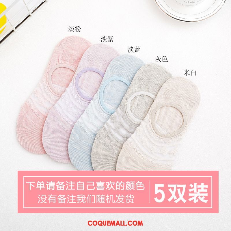 Chaussette Femme Chaussette Basse Coupée Transparent Antidérapant, Chaussette Été Chaussette Courte