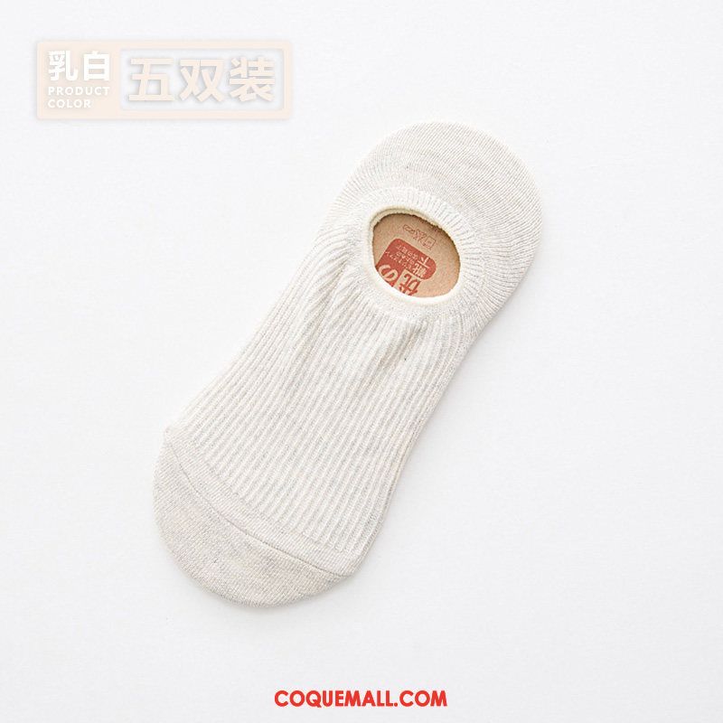 Chaussette Femme Chaussette Courte Blanc Bouche Peu Profonde, Chaussette Chaussette Basse Coupée Antidérapant Blau Khaki