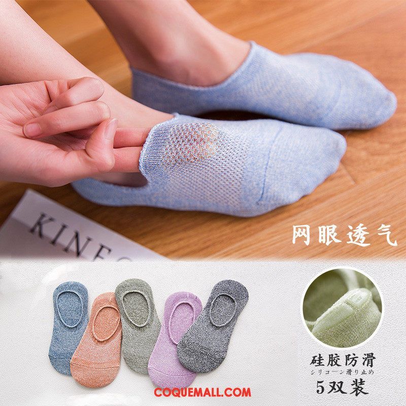 Chaussette Femme Chaussette Courte Blanc Bouche Peu Profonde, Chaussette Chaussette Basse Coupée Antidérapant Blau Khaki