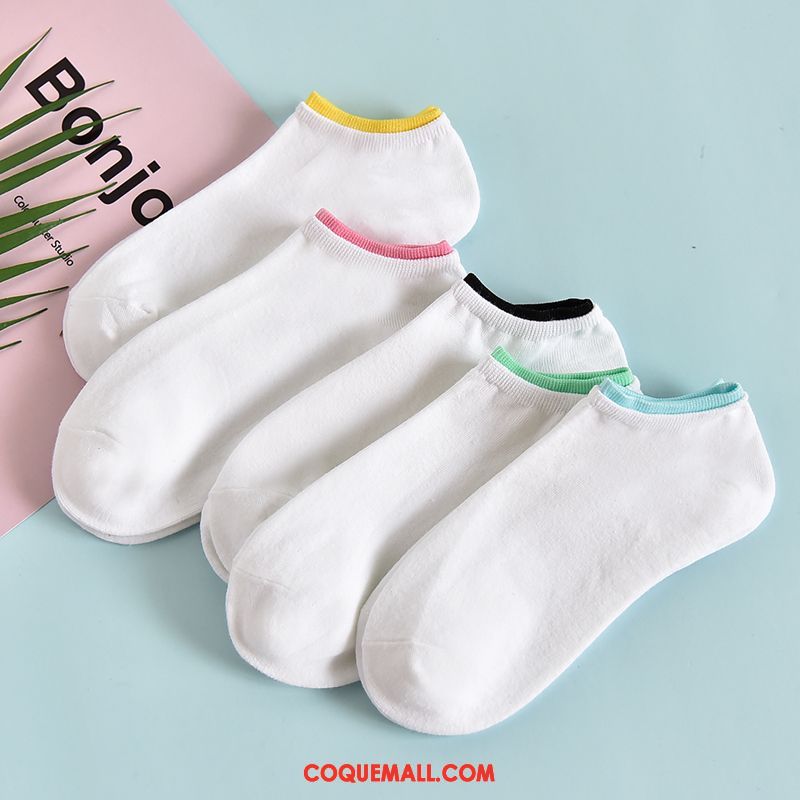 Chaussette Femme Chaussette Courte Bouche Peu Profonde Coton, Chaussette Blanc Tendance