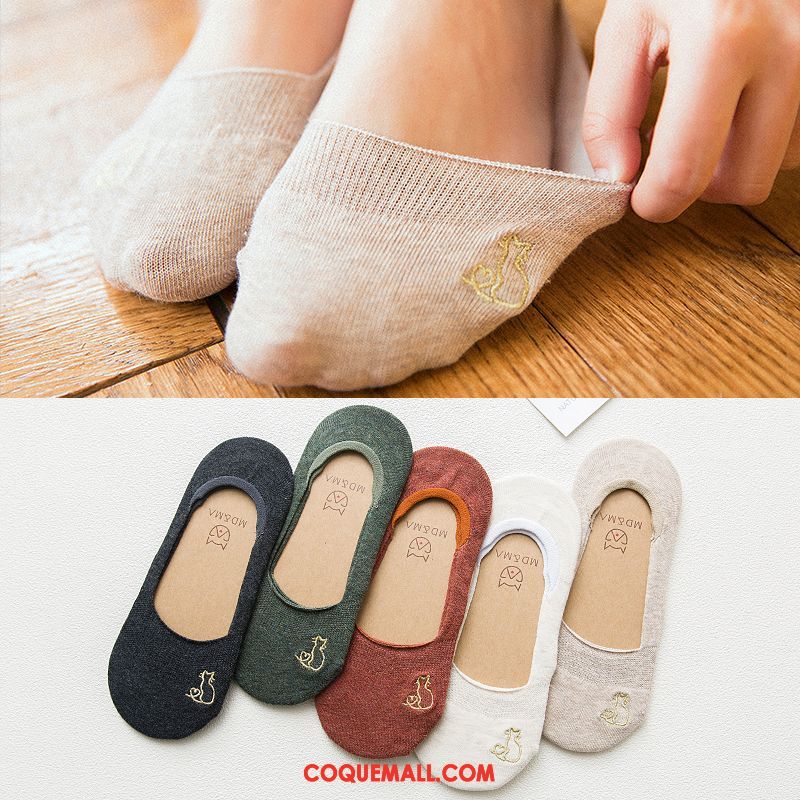 Chaussette Femme Chaussette Courte Invisible Bouche Peu Profonde, Chaussette Chaussettes En Coton L'automne