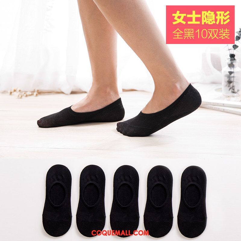 Chaussette Femme Chaussette Longue L'automne Chaussettes En Coton, Chaussette Noir Milieu