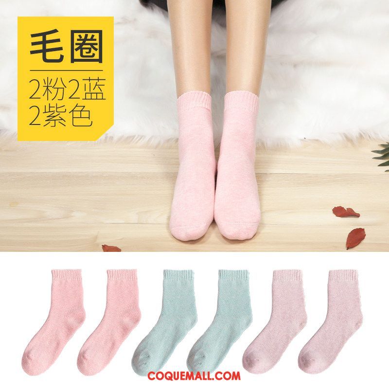 Chaussette Femme Chaussette Longue L'automne Chaussettes En Coton, Chaussette Noir Milieu