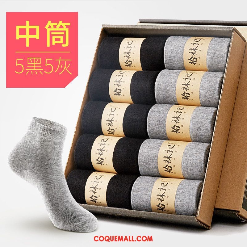 Chaussette Femme Chaussette Longue L'automne Chaussettes En Coton, Chaussette Noir Milieu