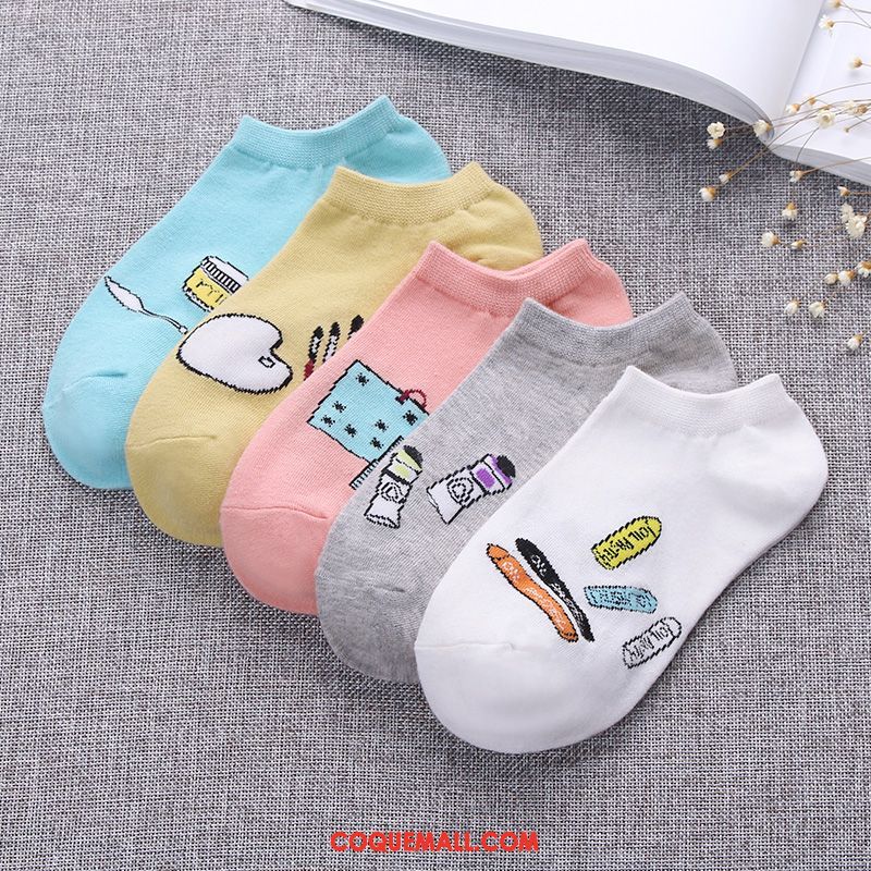 Chaussette Femme Chaussettes En Coton Chaussette Courte Coton, Chaussette Couleurs De Bonbon Étudiant