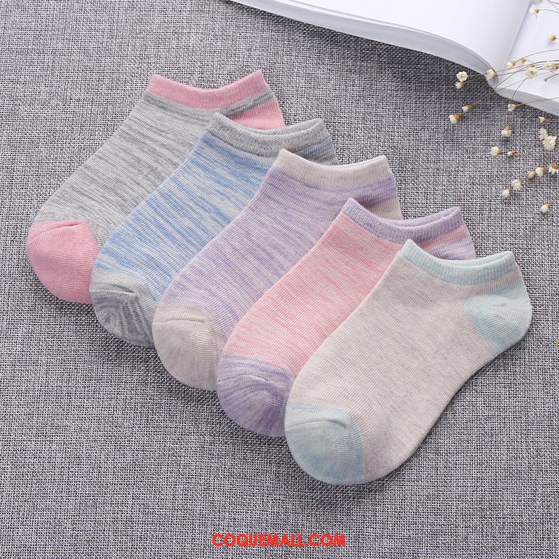 Chaussette Femme Chaussettes En Coton Chaussette Courte Coton, Chaussette Couleurs De Bonbon Étudiant