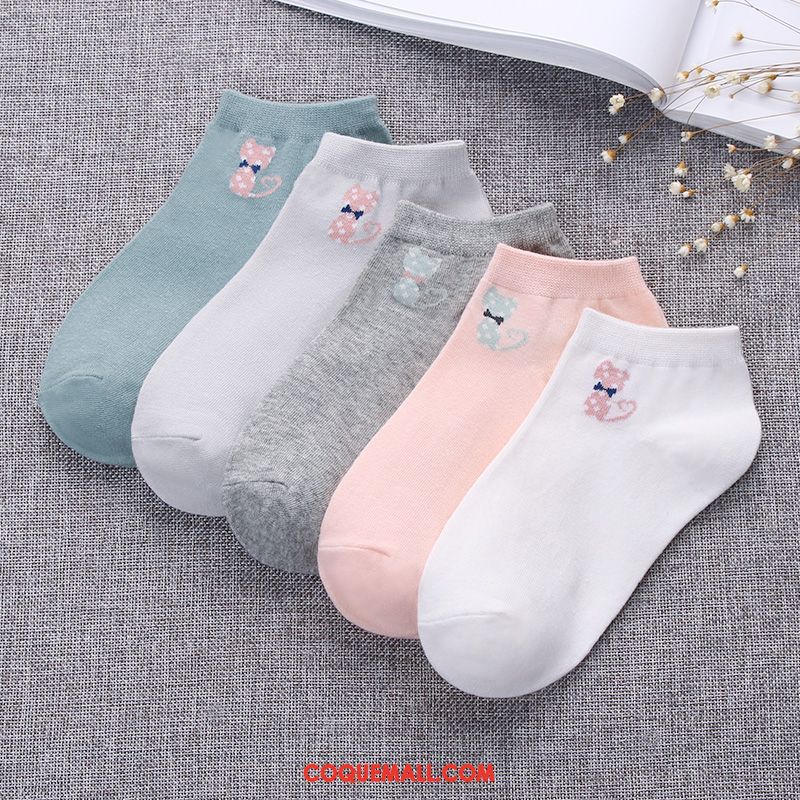 Chaussette Femme Chaussettes En Coton Chaussette Courte Coton, Chaussette Couleurs De Bonbon Étudiant