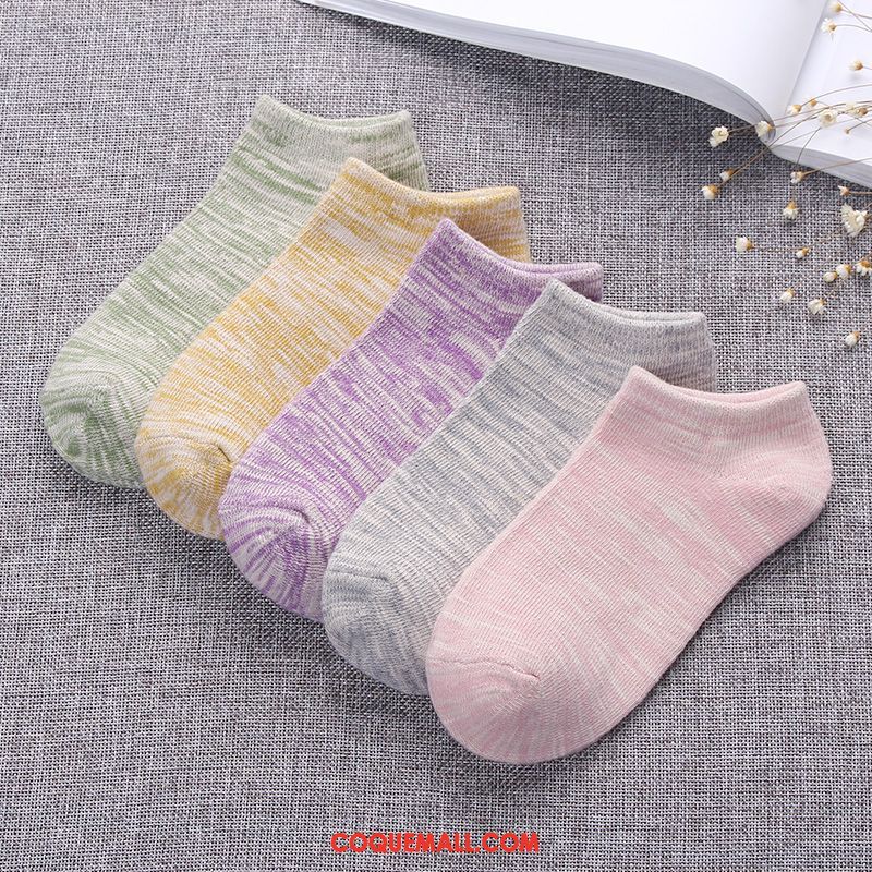 Chaussette Femme Chaussettes En Coton Chaussette Courte Coton, Chaussette Couleurs De Bonbon Étudiant