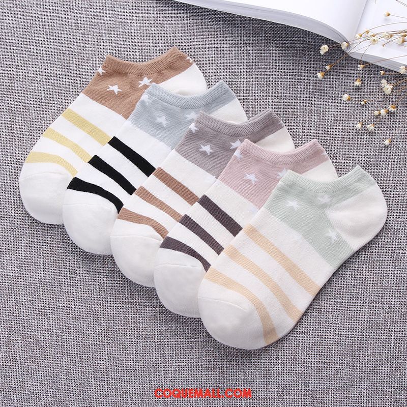 Chaussette Femme Chaussettes En Coton Chaussette Courte Coton, Chaussette Couleurs De Bonbon Étudiant