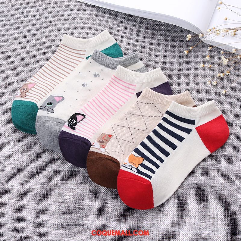 Chaussette Femme Chaussettes En Coton Chaussette Courte Coton, Chaussette Couleurs De Bonbon Étudiant