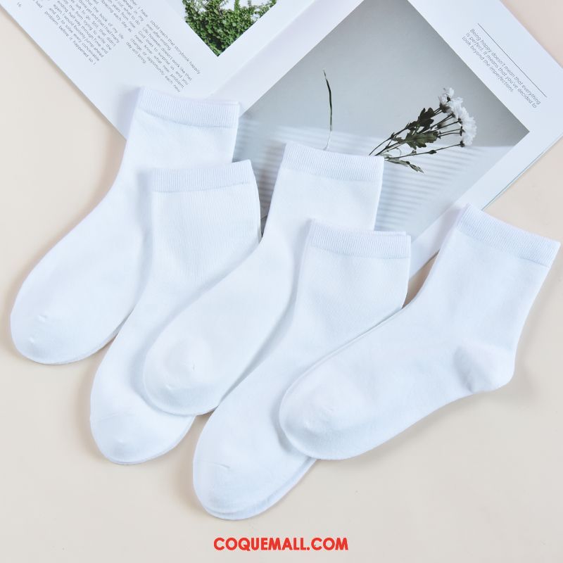 Chaussette Femme Chaussettes En Coton Garder Au Chaud Rétro, Chaussette Milieu Coton