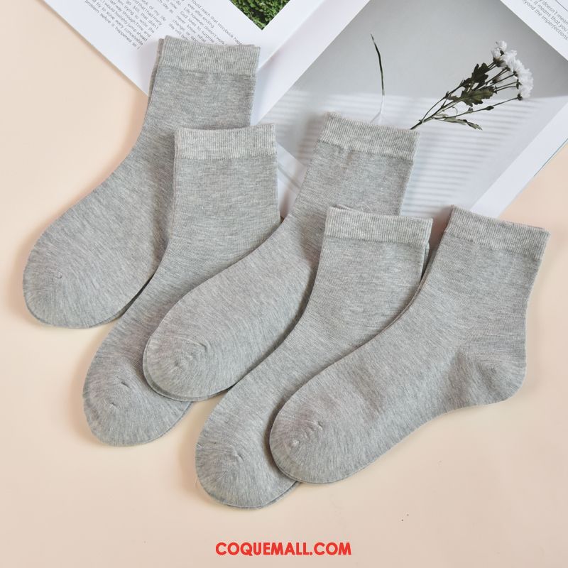 Chaussette Femme Chaussettes En Coton Garder Au Chaud Rétro, Chaussette Milieu Coton