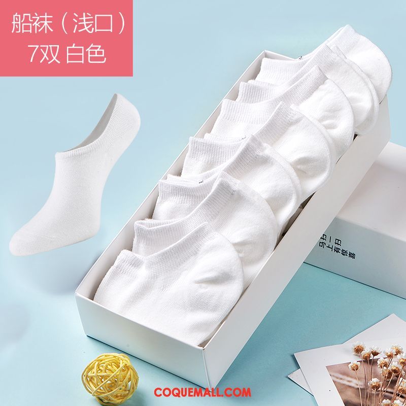 Chaussette Femme Coton Chaussette Basse Coupée Bouche Peu Profonde, Chaussette Vent De L'université Milieu