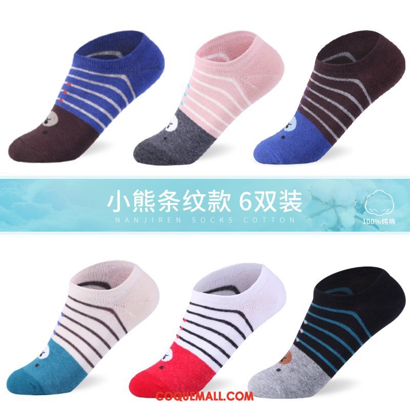 Chaussette Femme Coton Chaussette Courte Chaussettes En Coton, Chaussette Bouche Peu Profonde Milieu