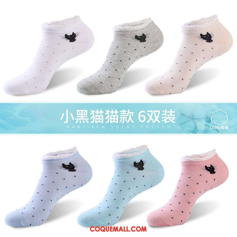 Chaussette Femme Coton Chaussette Courte Chaussettes En Coton, Chaussette Bouche Peu Profonde Milieu