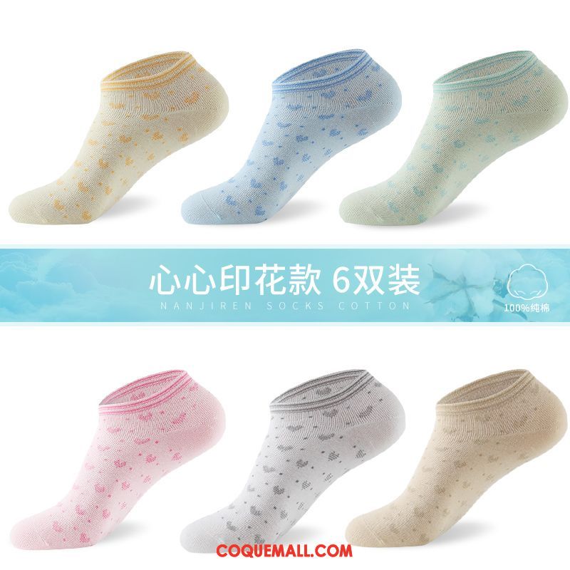 Chaussette Femme Coton Chaussette Courte Chaussettes En Coton, Chaussette Bouche Peu Profonde Milieu