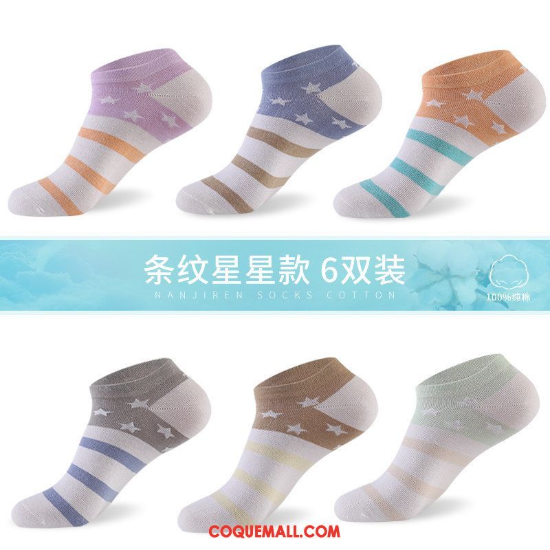 Chaussette Femme Coton Chaussette Courte Chaussettes En Coton, Chaussette Bouche Peu Profonde Milieu