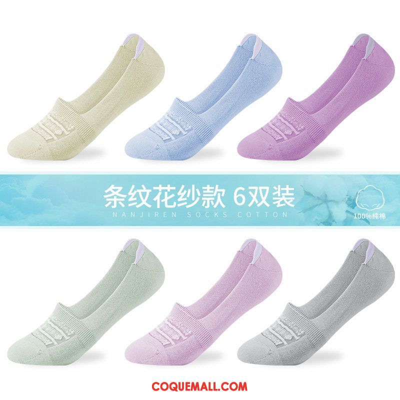 Chaussette Femme Coton Chaussette Courte Chaussettes En Coton, Chaussette Bouche Peu Profonde Milieu