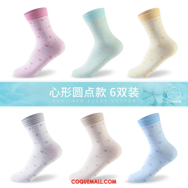 Chaussette Femme Coton Chaussette Courte Chaussettes En Coton, Chaussette Bouche Peu Profonde Milieu