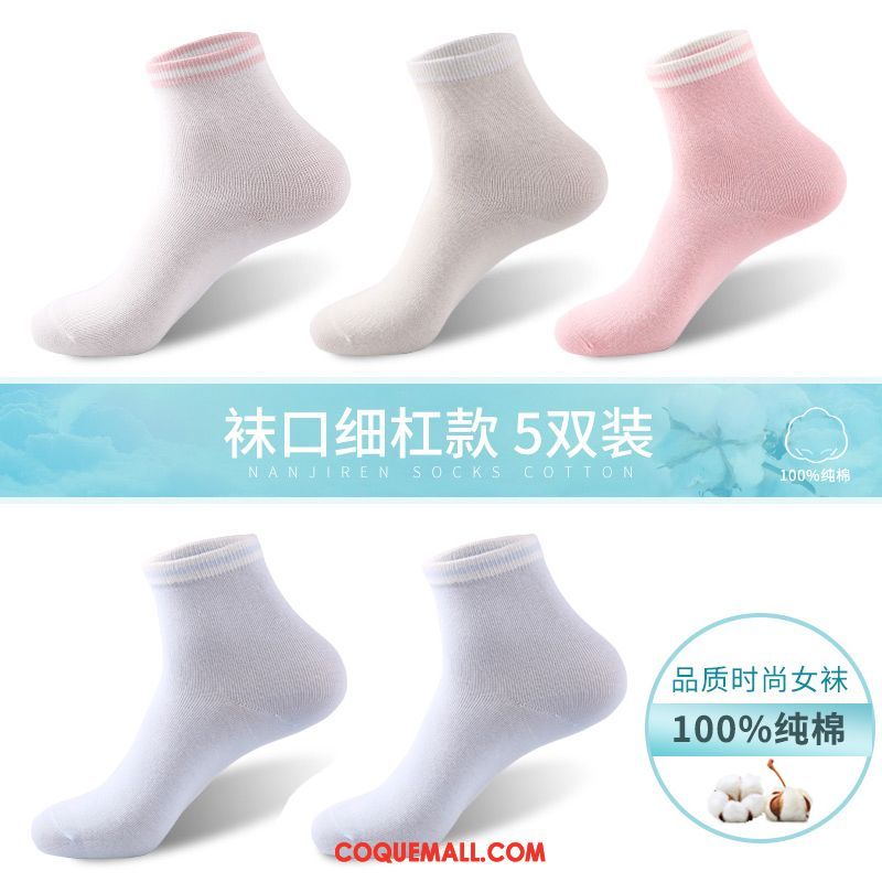 Chaussette Femme Coton Chaussette Courte Chaussettes En Coton, Chaussette Bouche Peu Profonde Milieu