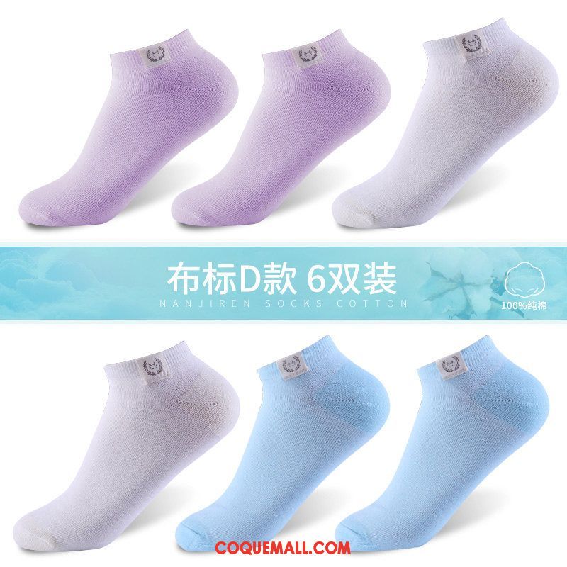 Chaussette Femme Coton Chaussette Courte Chaussettes En Coton, Chaussette Bouche Peu Profonde Milieu