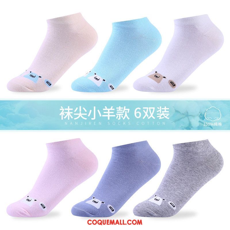 Chaussette Femme Coton Chaussette Courte Chaussettes En Coton, Chaussette Bouche Peu Profonde Milieu