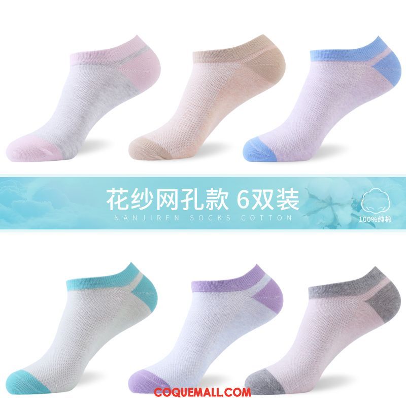 Chaussette Femme Coton Chaussette Courte Chaussettes En Coton, Chaussette Bouche Peu Profonde Milieu