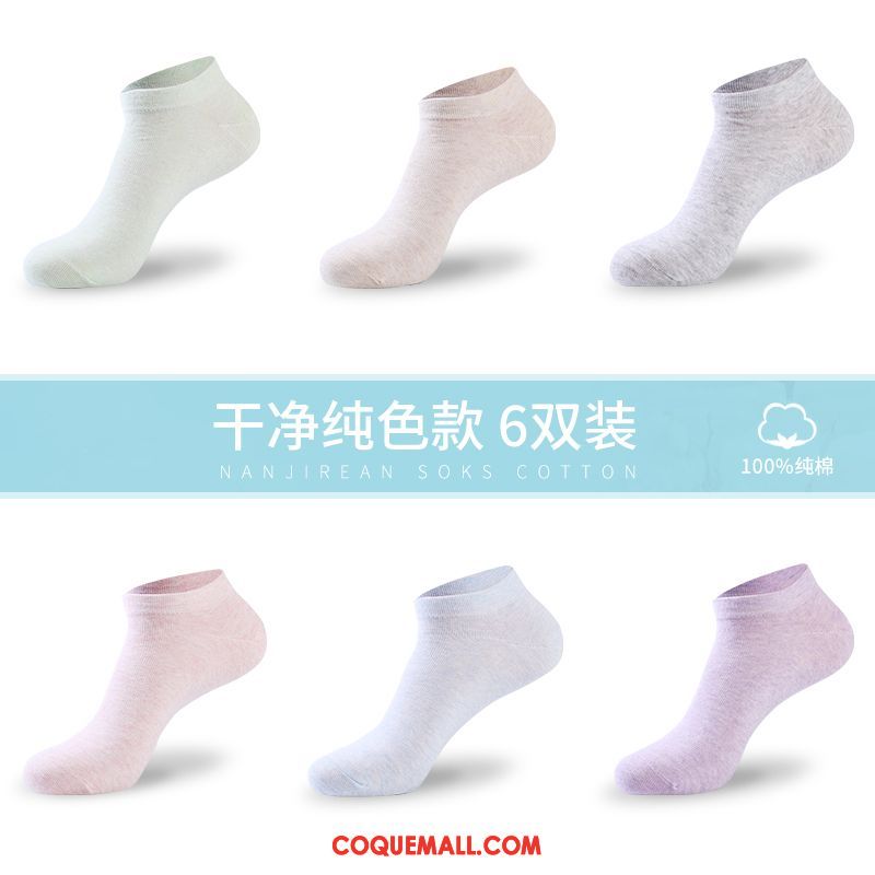 Chaussette Femme Coton Chaussette Courte Chaussettes En Coton, Chaussette Bouche Peu Profonde Milieu