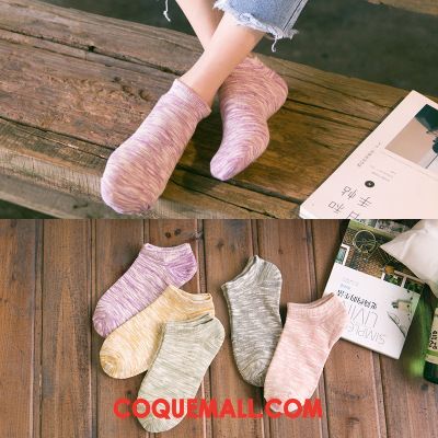 Chaussette Femme Coton Silicone Invisible, Chaussette Charmant Bouche Peu Profonde