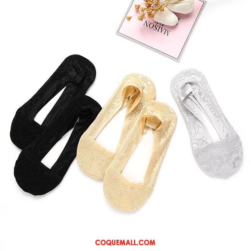 Chaussette Femme Dentelle Bouche Peu Profonde Été, Chaussette Chaussette Basse Coupée Chaussette Courte